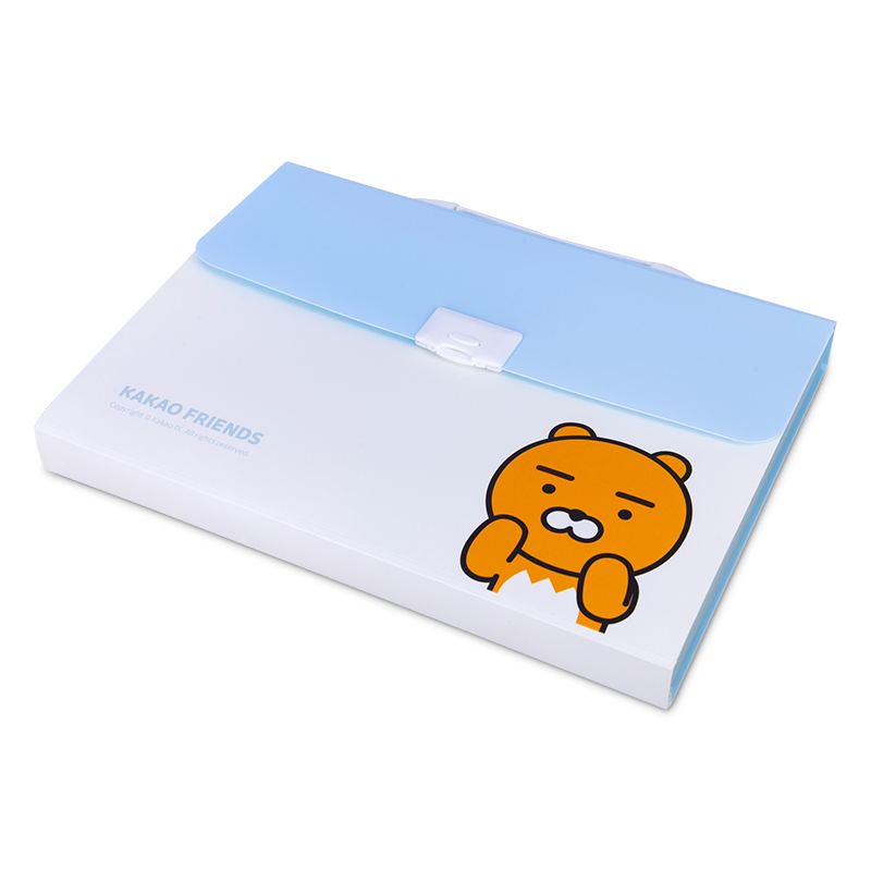 得力72503  13格风琴包 蓝色